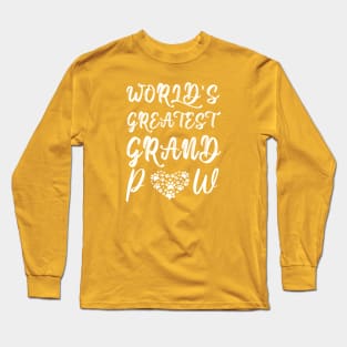 Grandpaw Worlds Greatest Grand Paw Funny Dogs Tee Long Sleeve T-Shirt